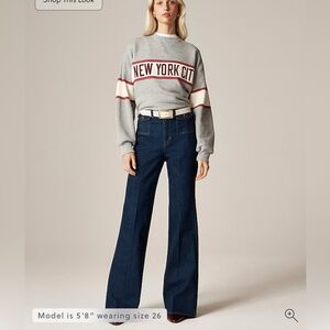 NWT J Crew Vintage High Rise Flare Jean Dark Denim Rinse 29